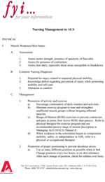 Nursing management in ALS