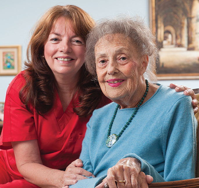 <span><b>Meet Mary Lou and Peggy</b></span><br/><p>Click the image to learn about their home health care journey</p>
